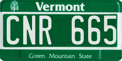 VT license plate CNR665