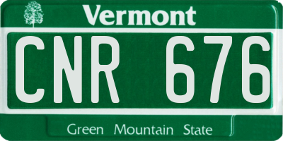 VT license plate CNR676