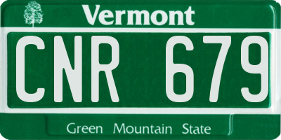 VT license plate CNR679
