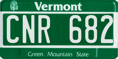 VT license plate CNR682