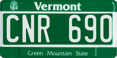VT license plate CNR690