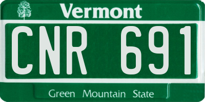 VT license plate CNR691