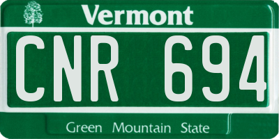 VT license plate CNR694