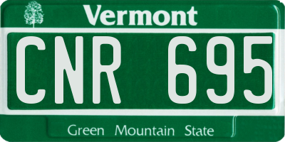 VT license plate CNR695