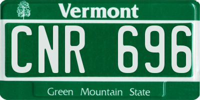 VT license plate CNR696