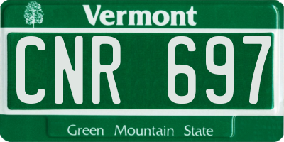 VT license plate CNR697