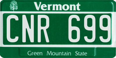 VT license plate CNR699