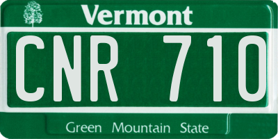 VT license plate CNR710