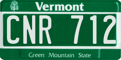 VT license plate CNR712
