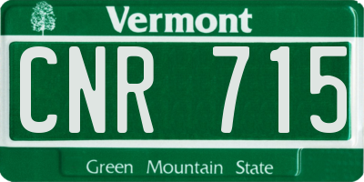 VT license plate CNR715