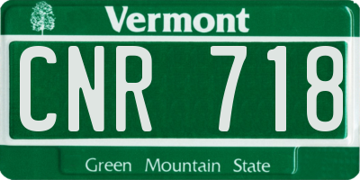 VT license plate CNR718