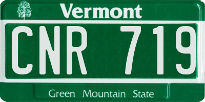 VT license plate CNR719