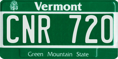 VT license plate CNR720