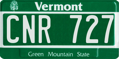 VT license plate CNR727