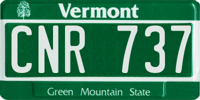 VT license plate CNR737
