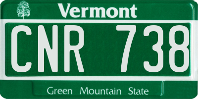VT license plate CNR738