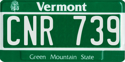 VT license plate CNR739
