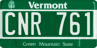 VT license plate CNR761