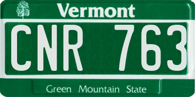 VT license plate CNR763