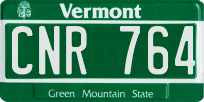 VT license plate CNR764