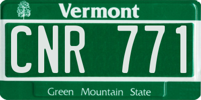 VT license plate CNR771