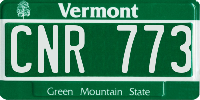 VT license plate CNR773