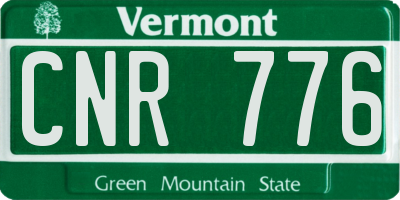 VT license plate CNR776