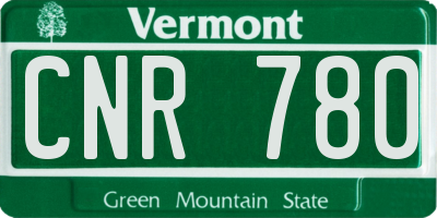 VT license plate CNR780