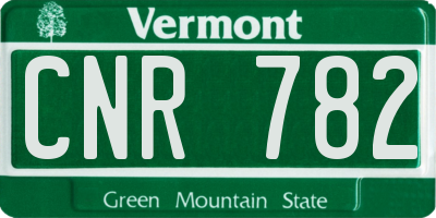 VT license plate CNR782