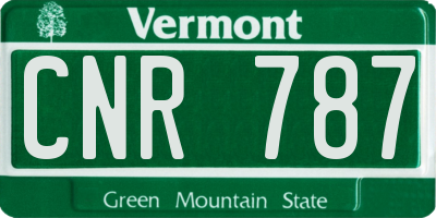 VT license plate CNR787