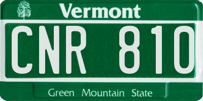 VT license plate CNR810