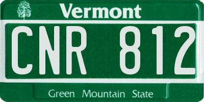 VT license plate CNR812