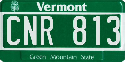 VT license plate CNR813