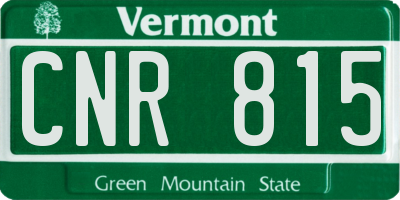 VT license plate CNR815