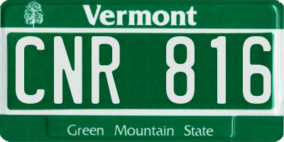 VT license plate CNR816