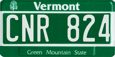 VT license plate CNR824