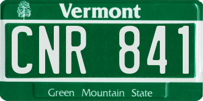 VT license plate CNR841