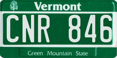 VT license plate CNR846