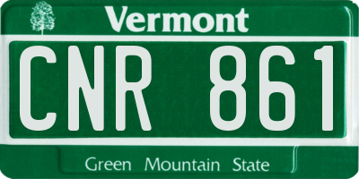 VT license plate CNR861