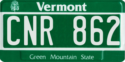 VT license plate CNR862