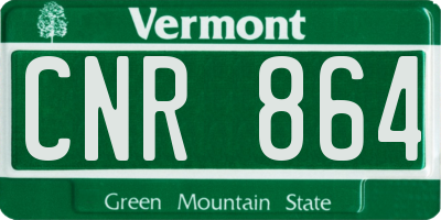 VT license plate CNR864