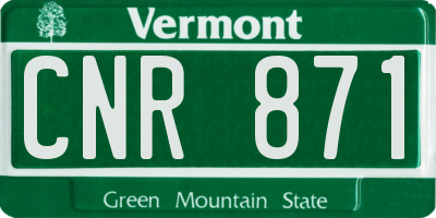VT license plate CNR871