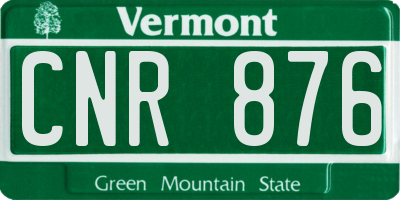 VT license plate CNR876