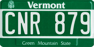 VT license plate CNR879