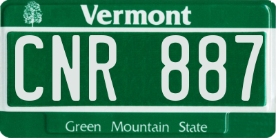 VT license plate CNR887