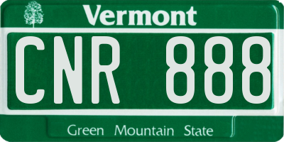 VT license plate CNR888