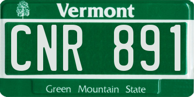 VT license plate CNR891