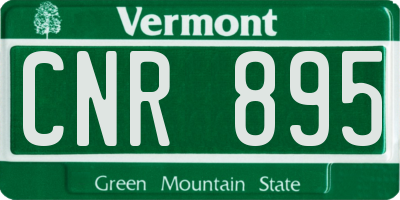 VT license plate CNR895