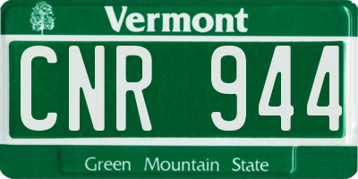 VT license plate CNR944