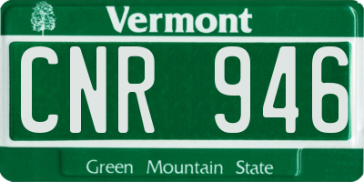 VT license plate CNR946